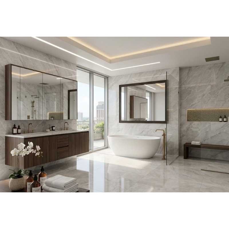 Porcelanato Santu Cream Pulido 75x150cm