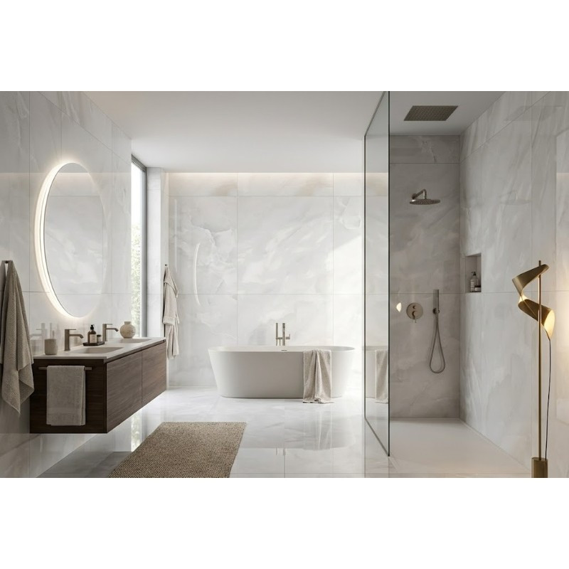 Porcelanato Onyx Cream Pulido 75x150cm