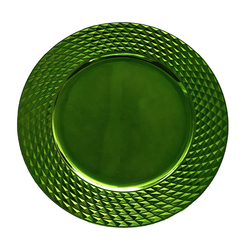 Porta Plato 33x33cm Verde Diamond