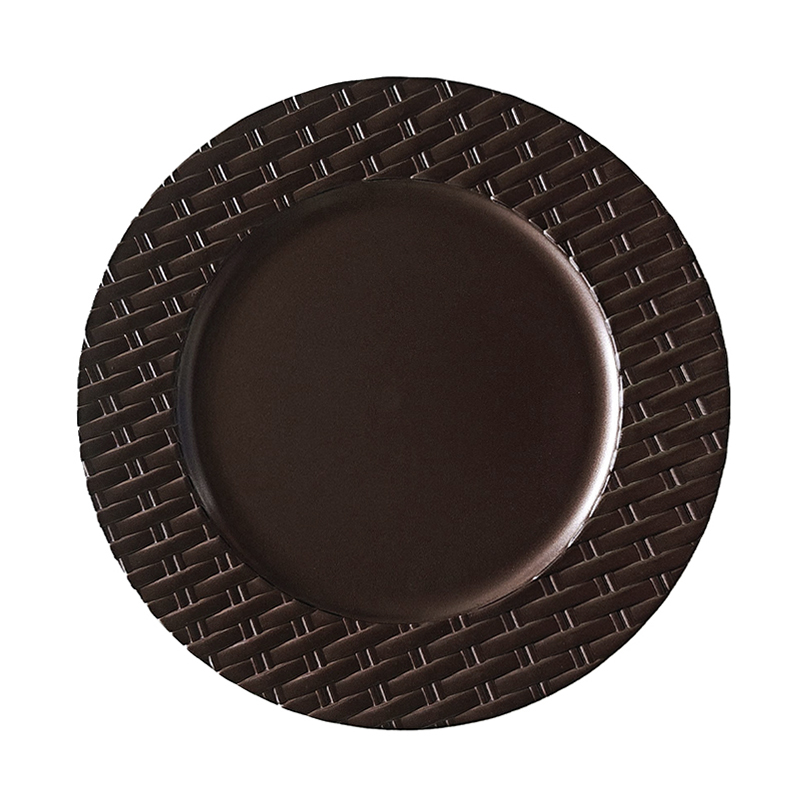 Porta Plato 33x33cm Café Rattan
