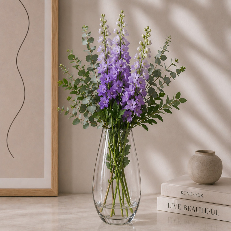 Florero Oval Vidrio 30cm