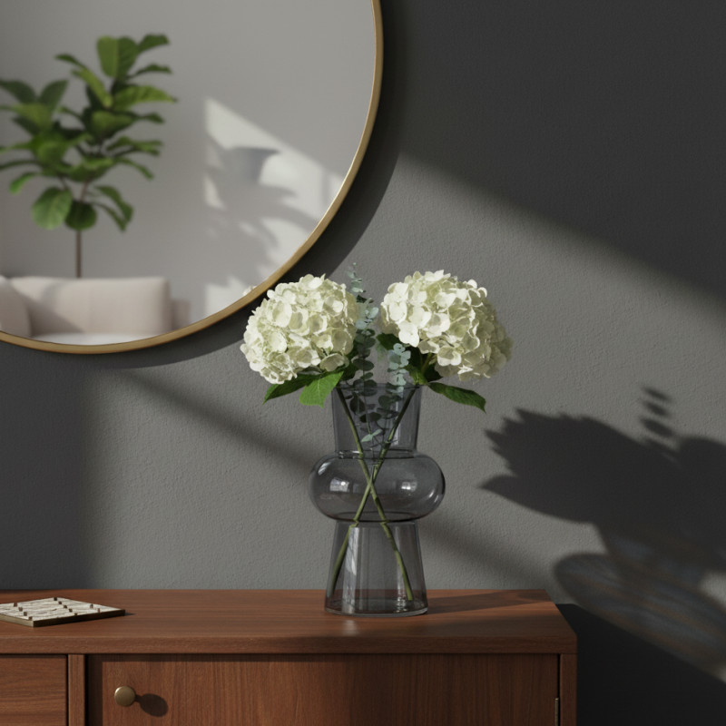 Florero Tranjis Humo 20cm