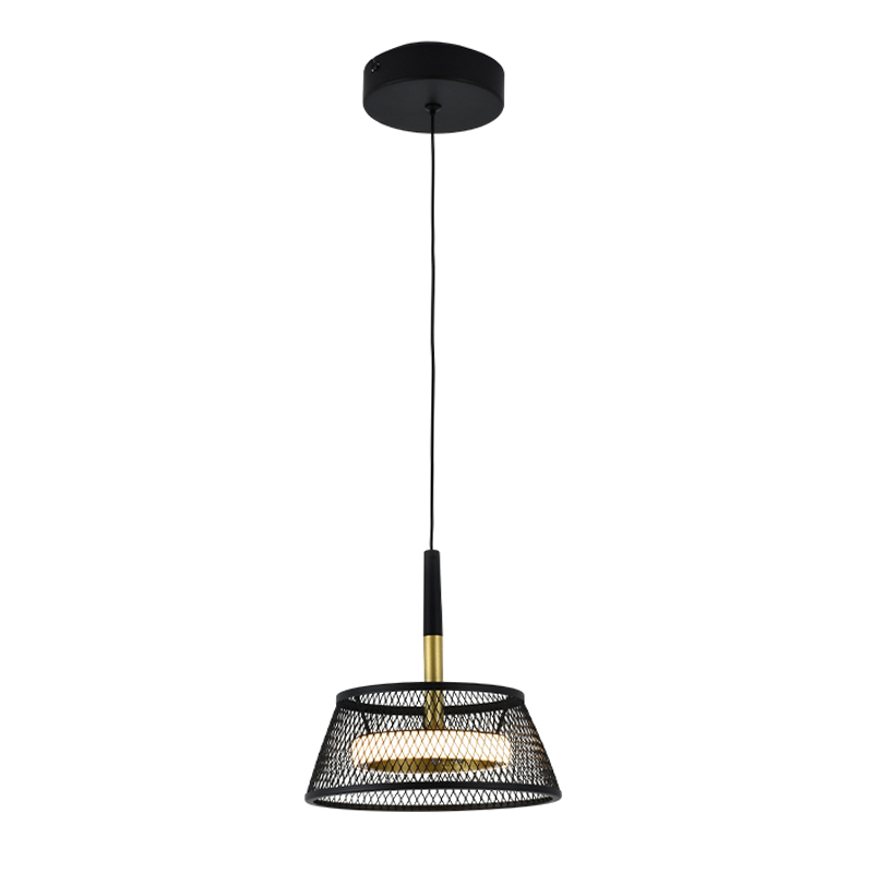 Lámpara Colgante LED Anida Negro/Oro 20cm