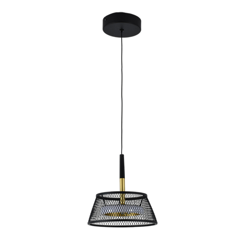 Lámpara Colgante LED Anida Negro/Oro 20cm