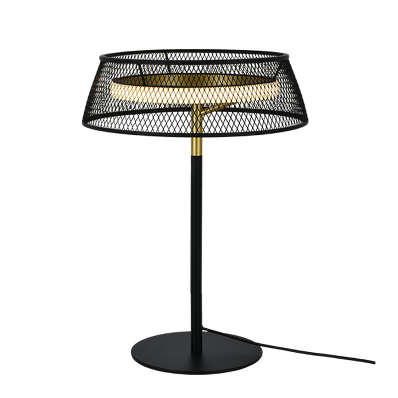 Lampara Led para Mesa Anida Negro Oro 30X40cm