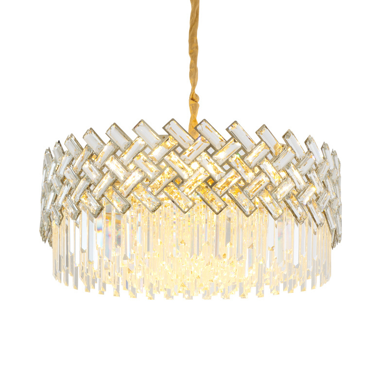 Lámpara Colgante Throne Oro/Cristal 60cm 8xE14