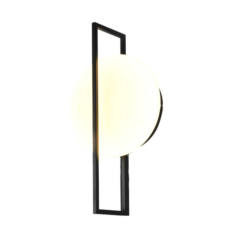 Aplique LED Moon Negro/Blanco 19x11x34cm