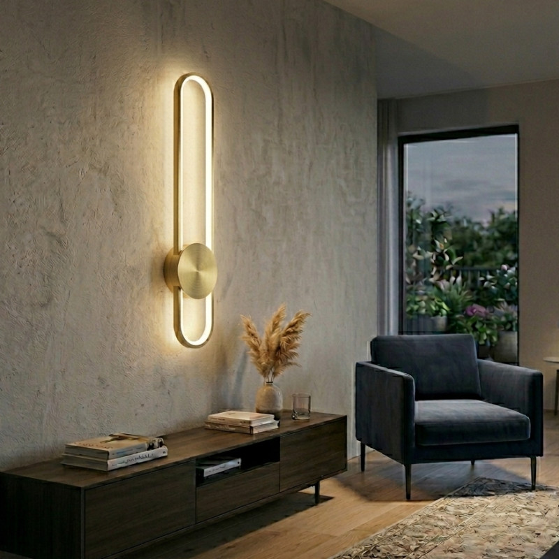 Aplique LED Emma Oro 12x5x60cm