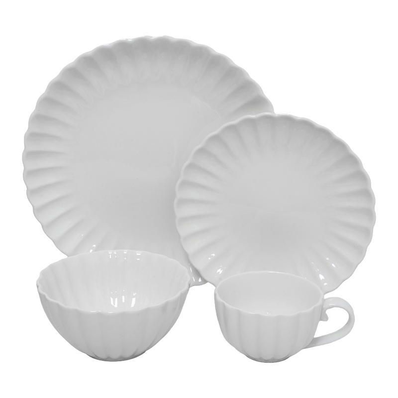 Vajilla Kunsha 16 Piezas Blanca