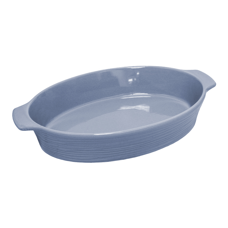 Bandeja Oval Azul de Cerámica  23x36x6cm