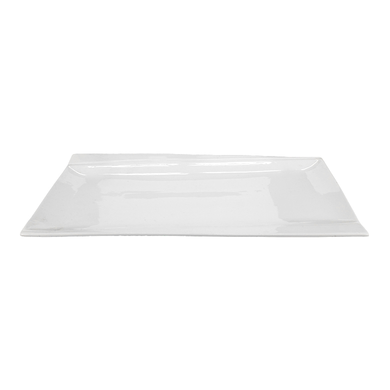 Bandeja Mima Rectangular de Cerámica Blanca 23x43x3cm
