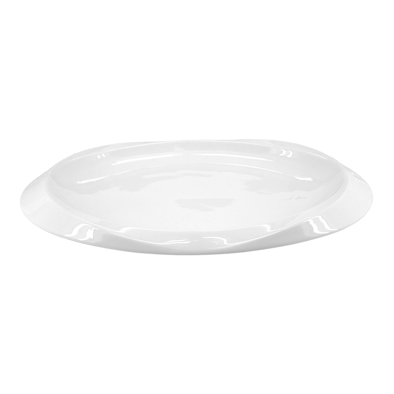 Bandeja Ferram Oval de Cerámica Blanca 26x41x4cm
