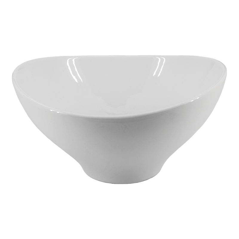 Bandeja Oval de Cerámica Blanca 20x21x11cm