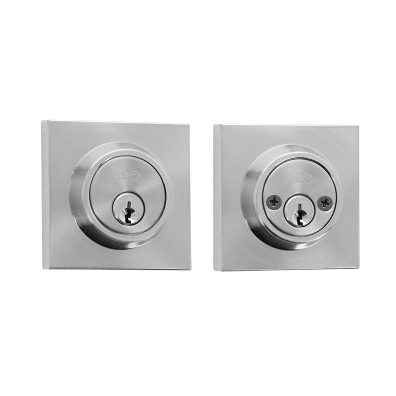 Cerradura Pestillo Muerto Mileto 2 Cilindros Satín Geo