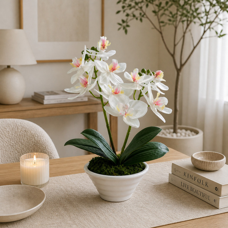 Maceta Phalaenopsis Oval Blanca 30cm