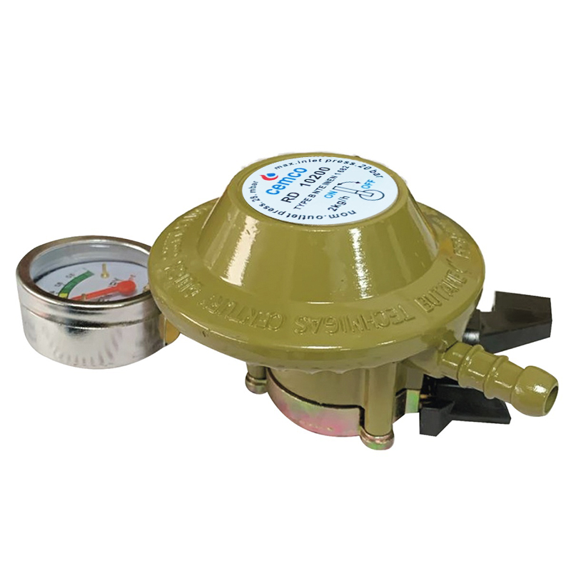 Válvula para Cilindro de Gas con Manómetro 