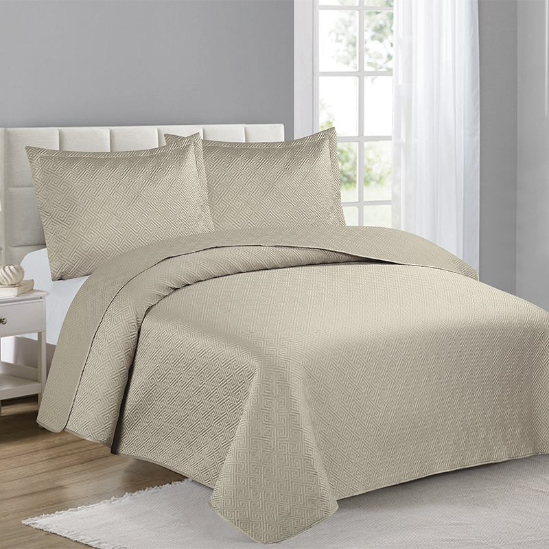 Sobrecama Queen - Full  50/50 Tabaco