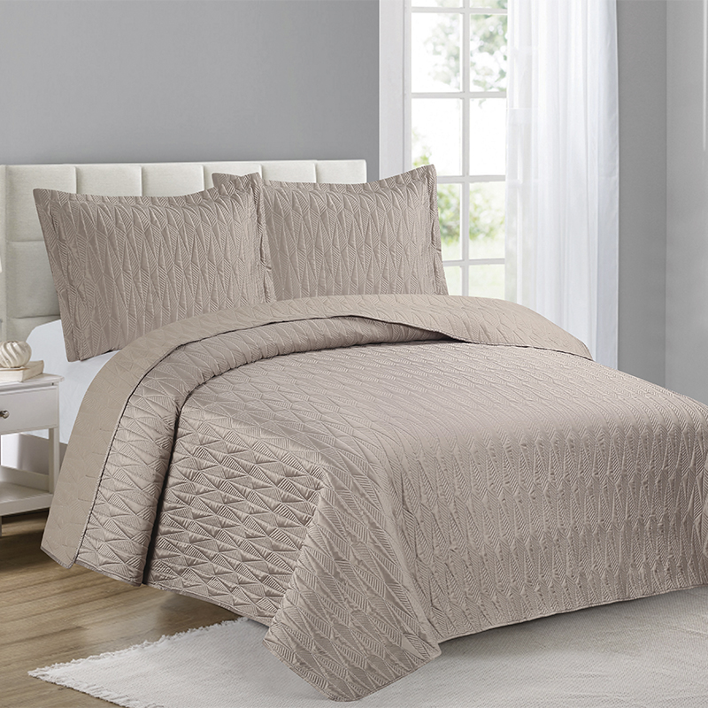 Sobrecama  Queen - Full  50/50 Sateen Café