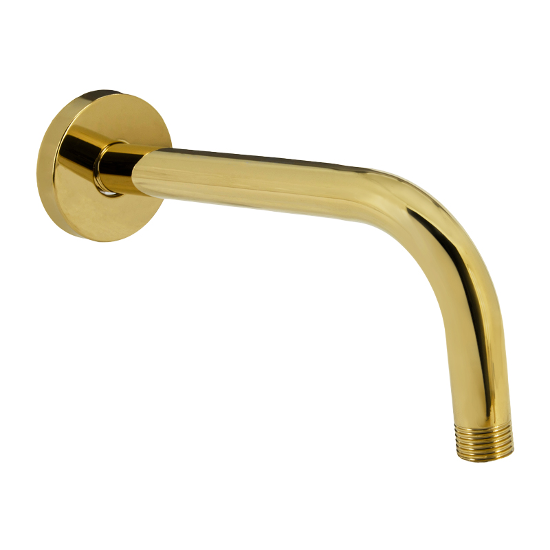 Brazo de Ducha Curvo Dorado 20cm