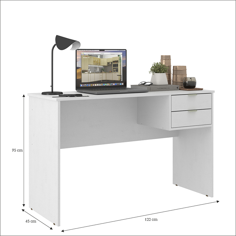 Escritorio Herve 122x45x75cm Blanco