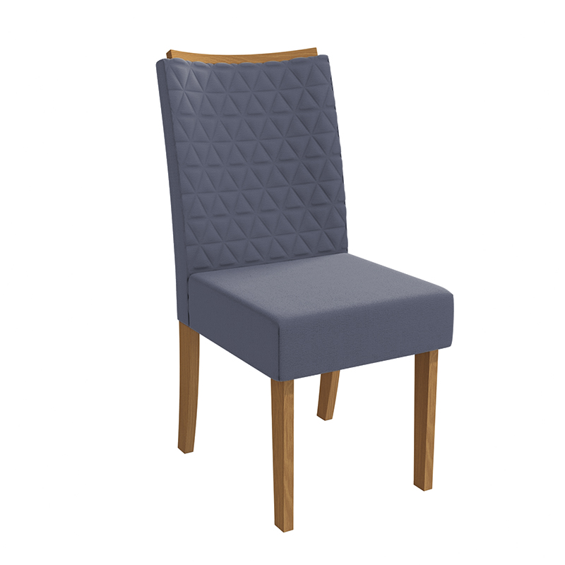 Silla Aura Suede Gris Terciopelo 