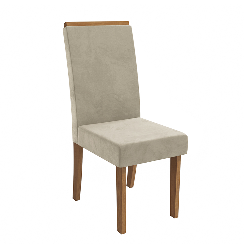 Silla Gambit Suede Beige Terciopelo 