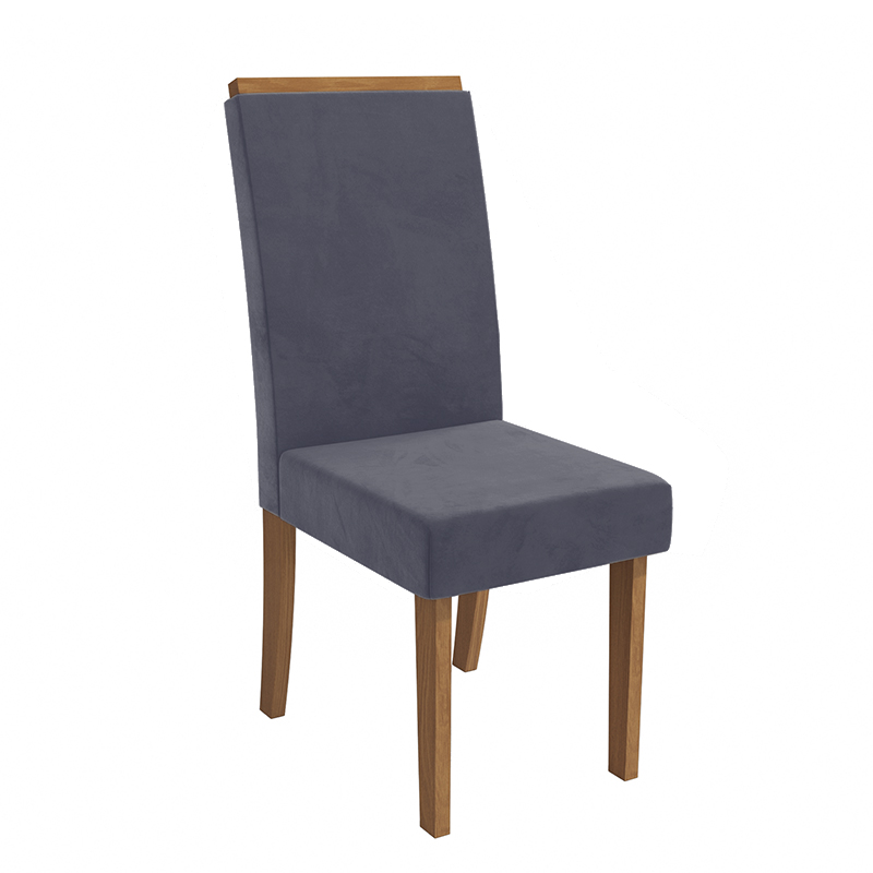 Silla Gambit Suede Gris Terciopelo 