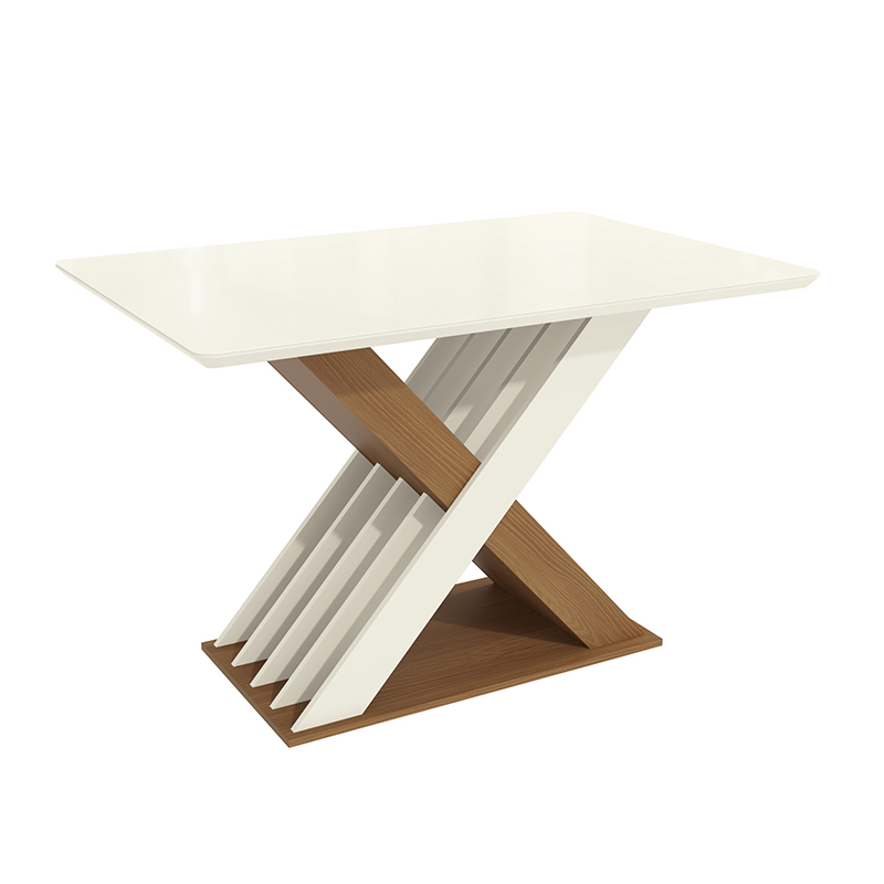 Mesa de Comedor Campinas 80x160cm Blanco Madera