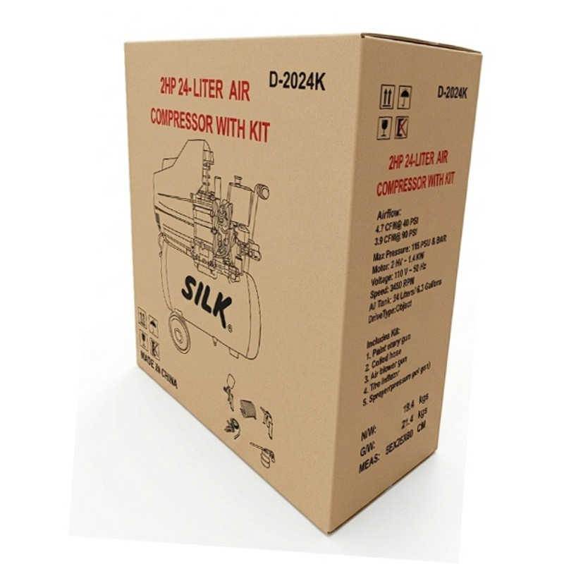 Compresor de aire SILK® 1 500 W 24 litros