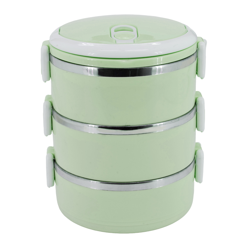 Vianda Doble para Comida Acero 2.1L Verde