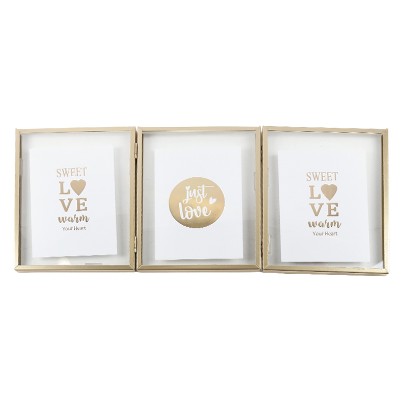 Portaretrato Creil Triple 12x18cm Dorado