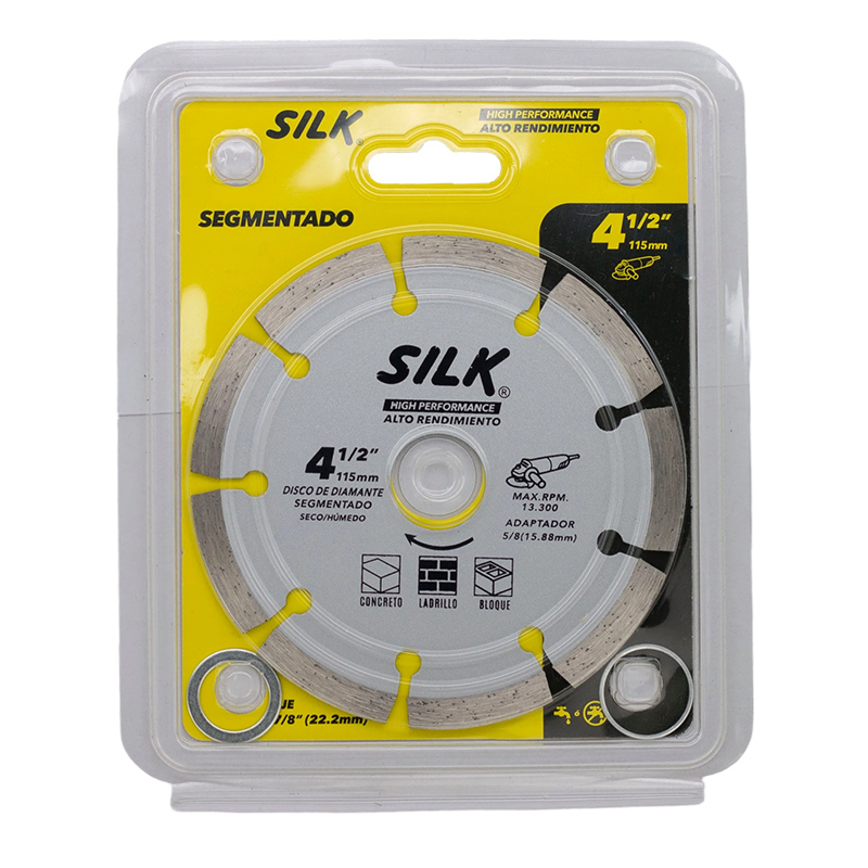 Disco Diamante Segmentado Seco y Húmedo 4.5x1/16x7/8"   
