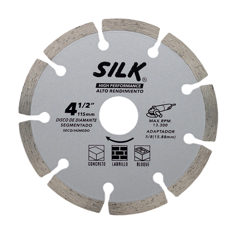 Disco Diamante Segmentado Seco y Húmedo 4.5x1/16x7/8"   