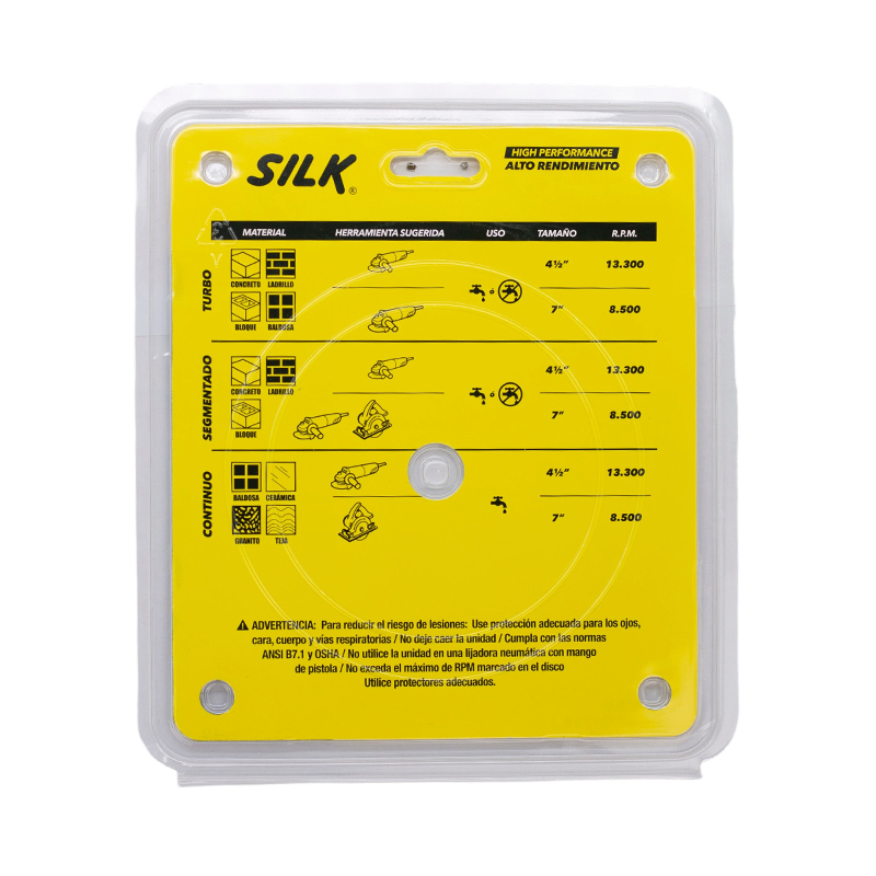 Disco Diamante Segmentado Seco y Húmedo 7x1/16x7/8"