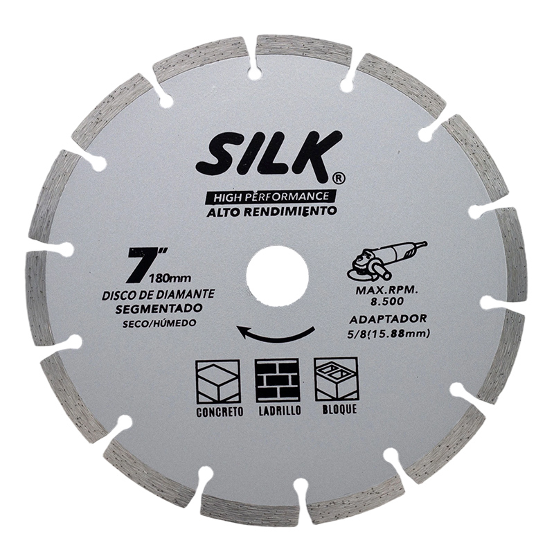 Disco Diamante Segmentado Seco y Húmedo 7x1/16x7/8"