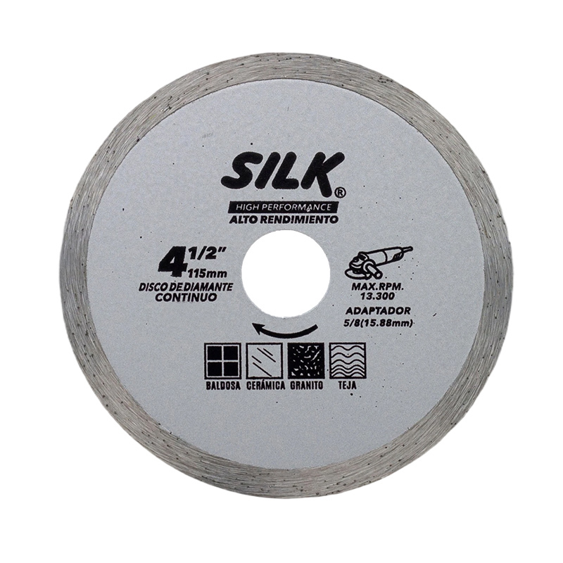 Disco Diamante Continuo Húmedo 4.5x1/16x7/8" Silk