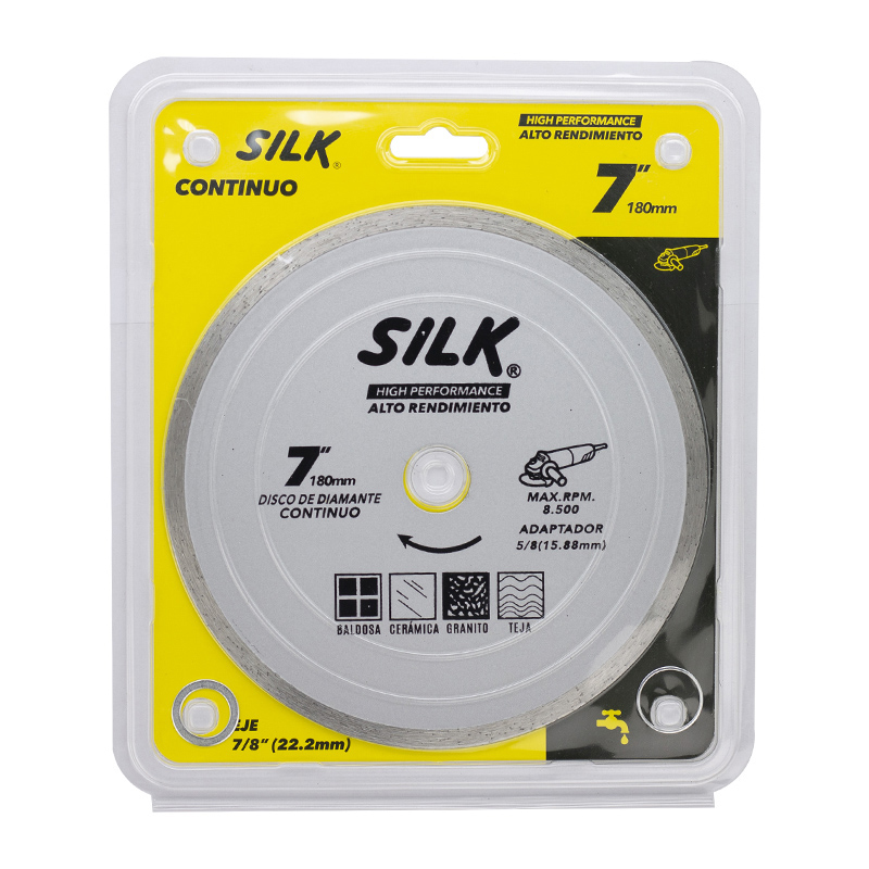 Disco Diamante Continuo Húmedo 7x1/16x7/8" Silk