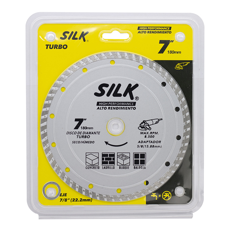 Disco Diamante Turbo Seco y Húmedo 7x1/16x7/8" Silk