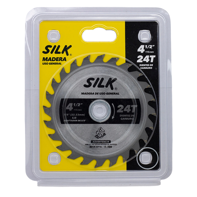 Disco de Corte para Madera 4.5x24Dx7/8" Silk