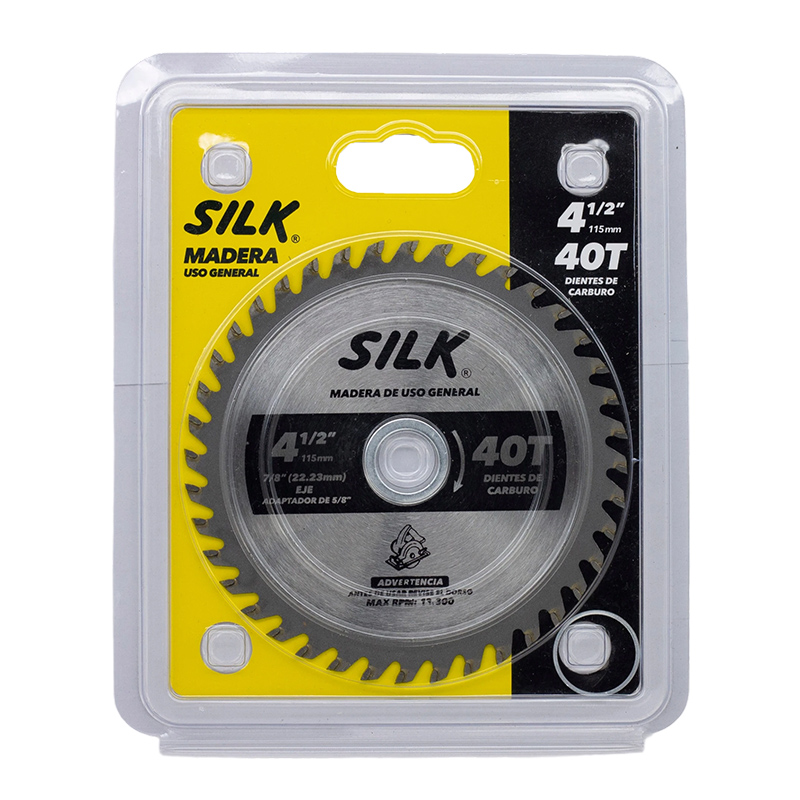 Disco de Corte para Madera 4.5x40Dx7/8" Silk