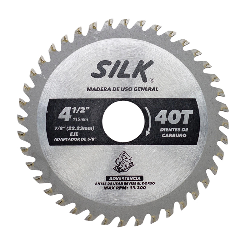 Disco de Corte para Madera 4.5x40Dx7/8" Silk