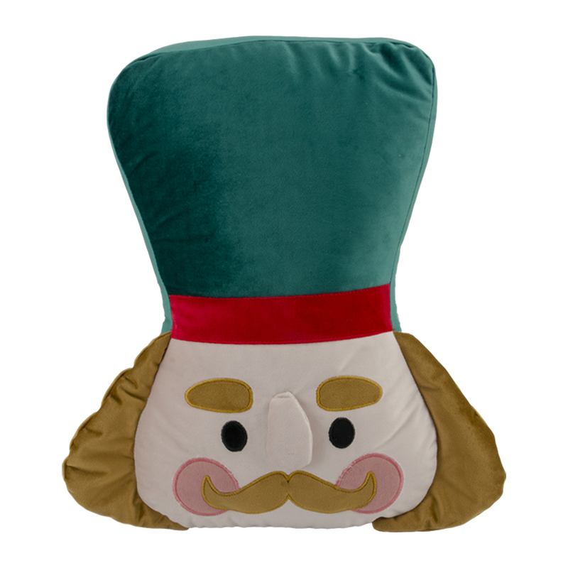 Cojín Cara Nutcraker 38cm Verde