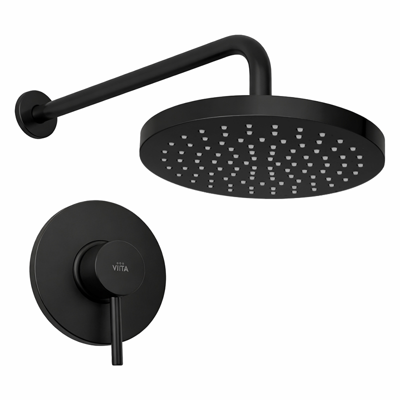 Grifería Ducha Mondan Negro Mate Vitta