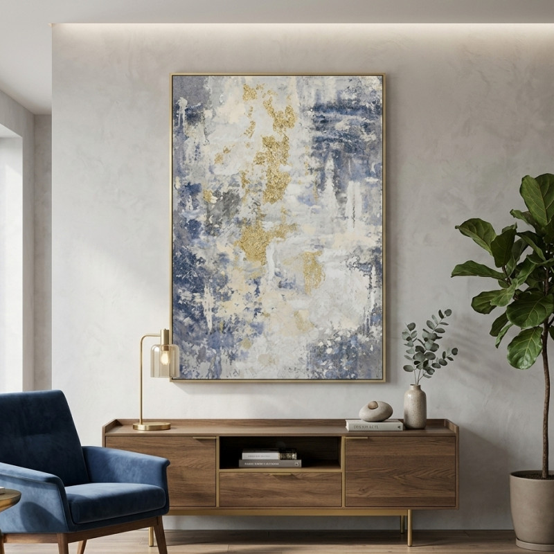Cuadro Misty Gold 80x120cm