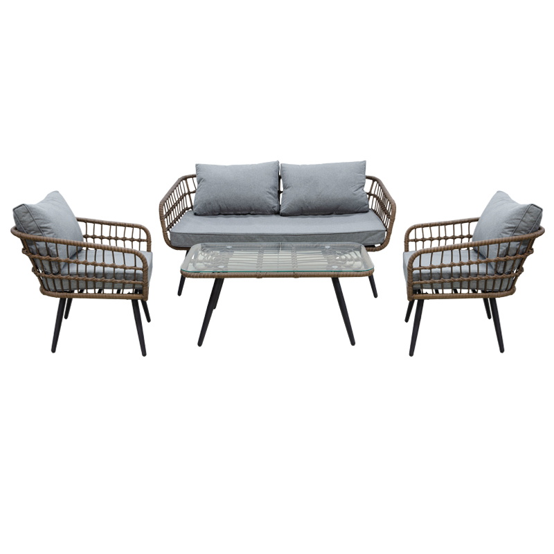 Mueble de Patio Salermo Wengue 4 Piezas 