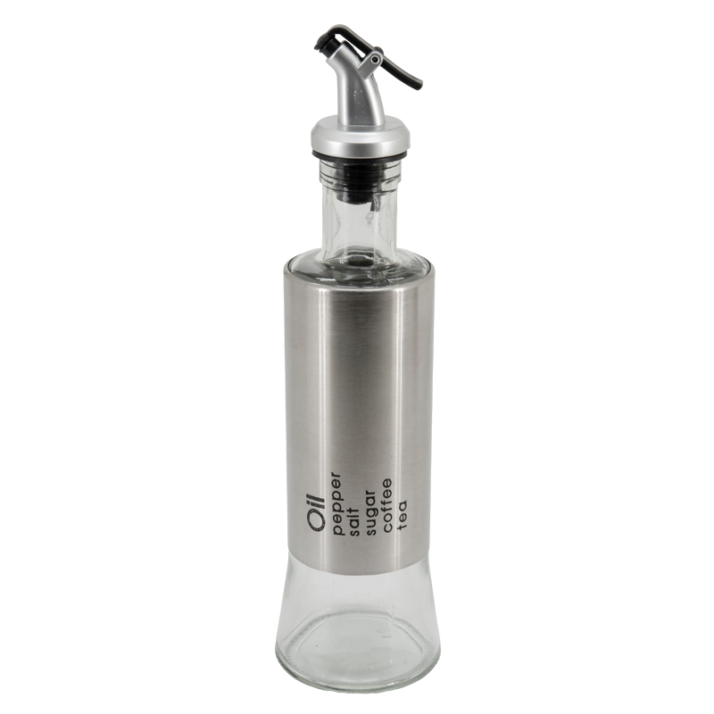 Aceitera Vinagrera 7x25cm Vidrio Inoxidable