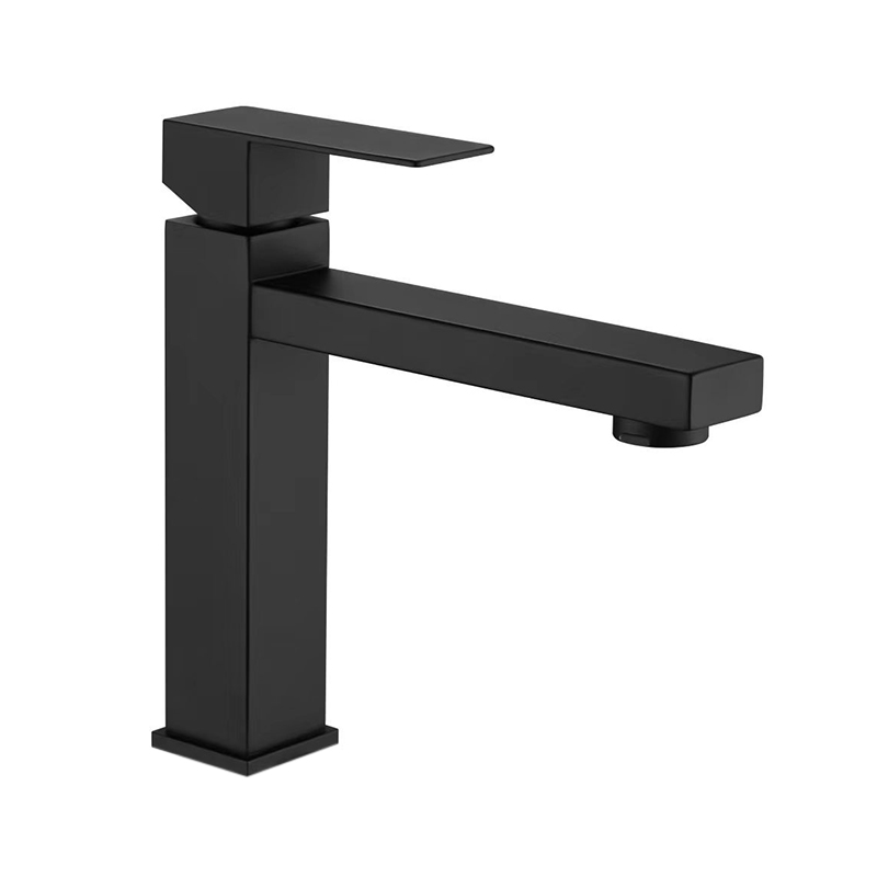 Grifería Scalota Alta para Lavamanos de 18cm Negro Vitta