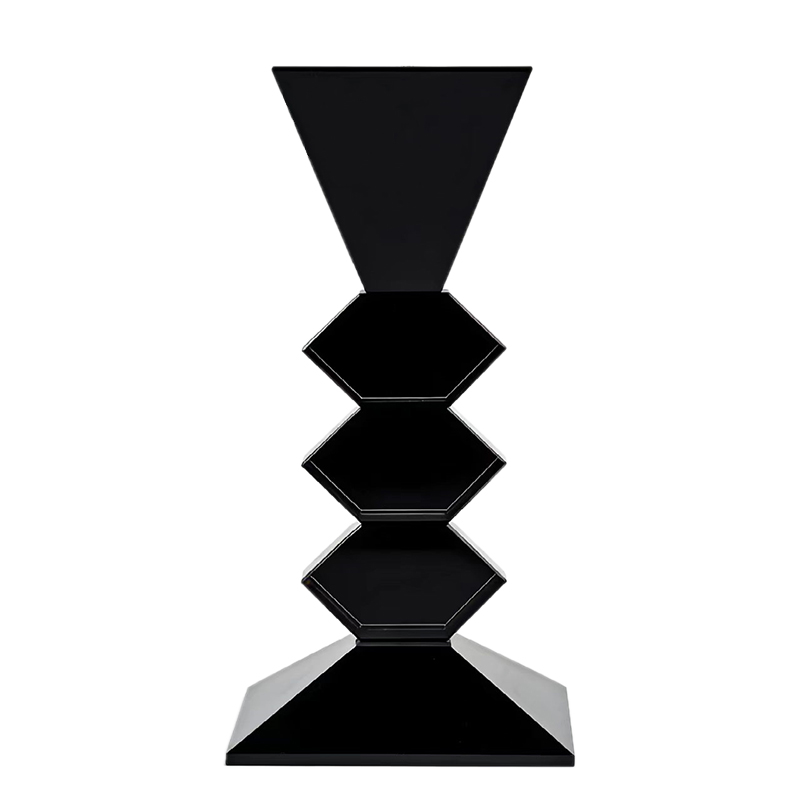 Portavela de Cristal Cruzze Black 15cm