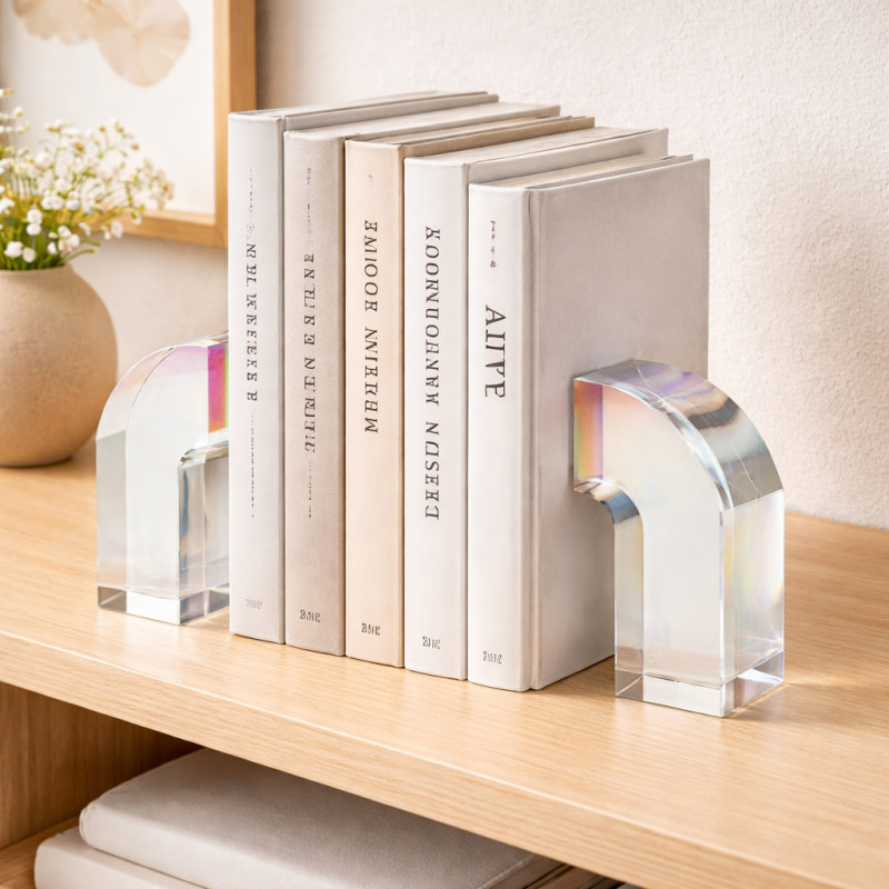 Soporte de Cristal para Libro Clear 15x2cm