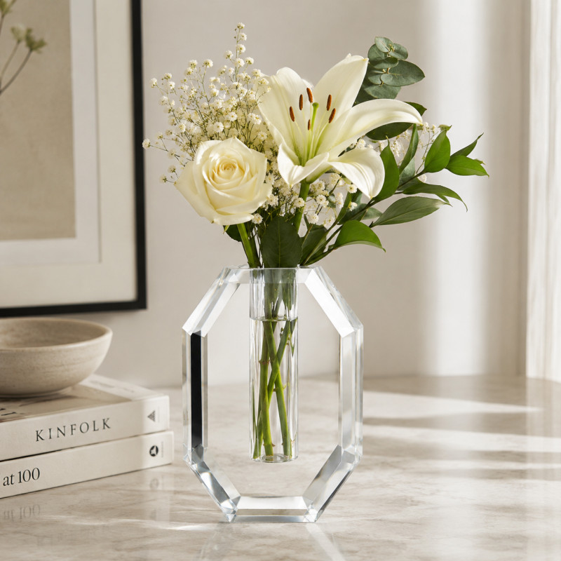Florero de Cristal Ganz Clear 17cm